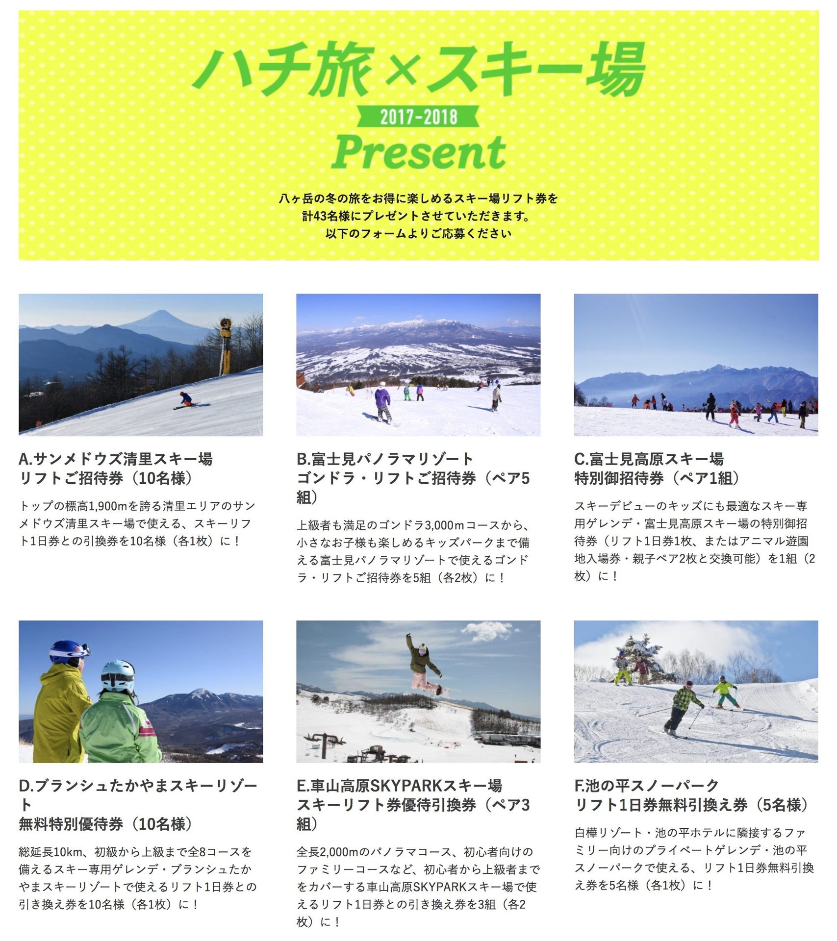 富士見パノラマリゾート ゴンドラ・リフト券 ２枚枚数2枚 - スキー場